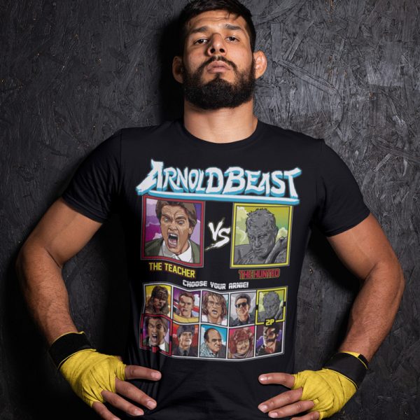 arnold beast teacher hunted fighting series t-shirt