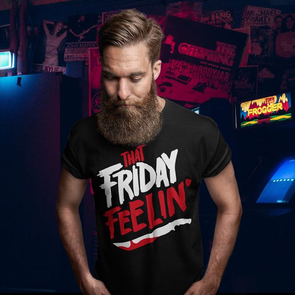 that friday feeling black t-shirt