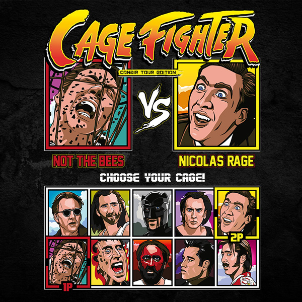 nicolas cage fighter full colour nicolas rage the bees fighting series tee