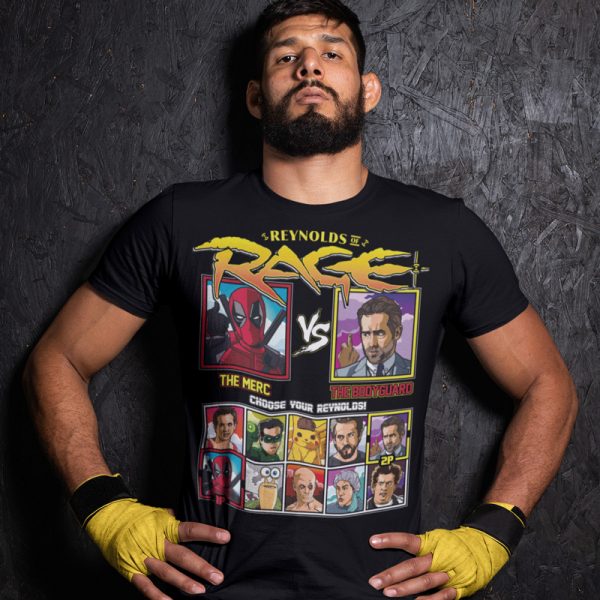 reynolds of rage the merc the bodyguard fighting series t-shirt