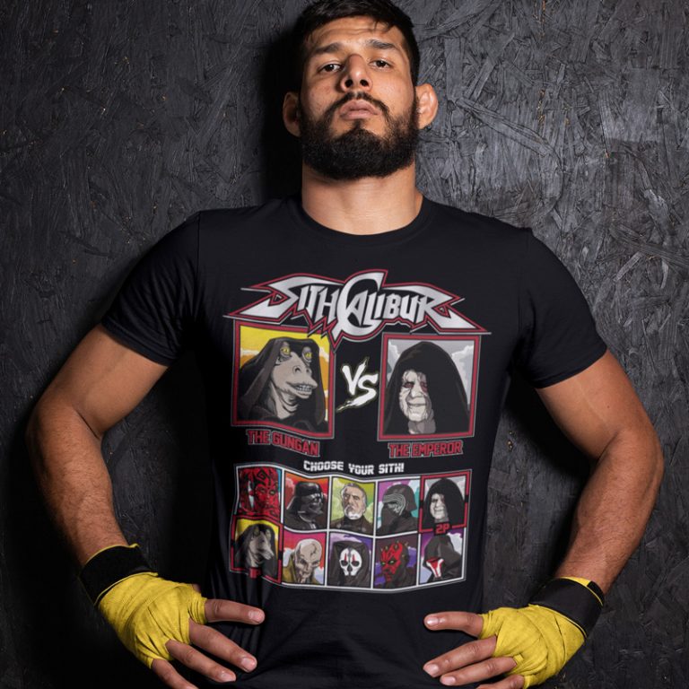 Sith Calibur Darth Jar Jar vs Emperor Palpatine TShirt Retro