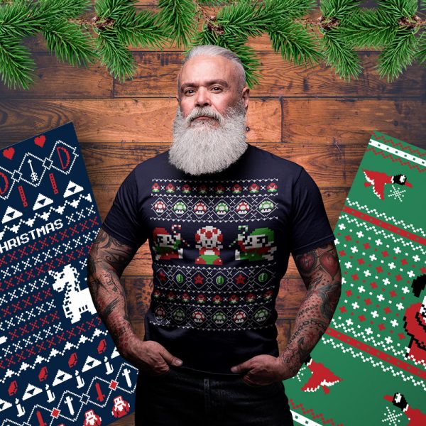 super mario christmas sweater