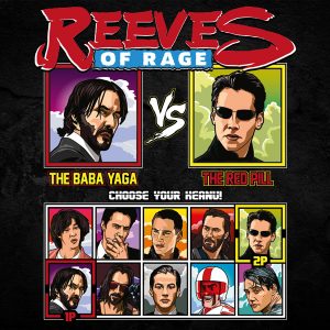 Keanu Reeves of Rage - John Wick vs Matrix T-Shirt