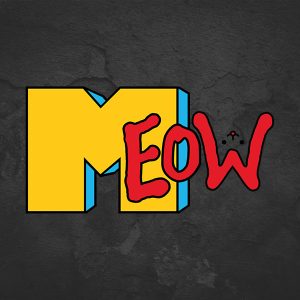 Meow Cat Lover Typography