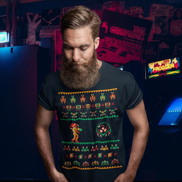 Metroid Ugly Christmas Sweater Tee