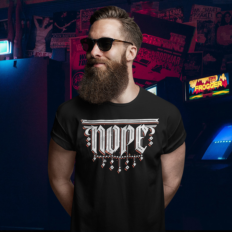 Nope Typography Calligraffiti T-Shirt - Retro Design Co.