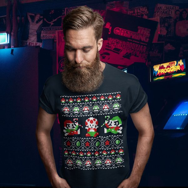 Super Christmas Bros Mario Ugly Sweater Tee