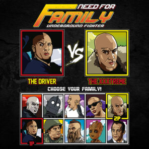 Vin Diesel Family Fighter - Dom Fast & Furious vs Xander Cage T-Shirt
