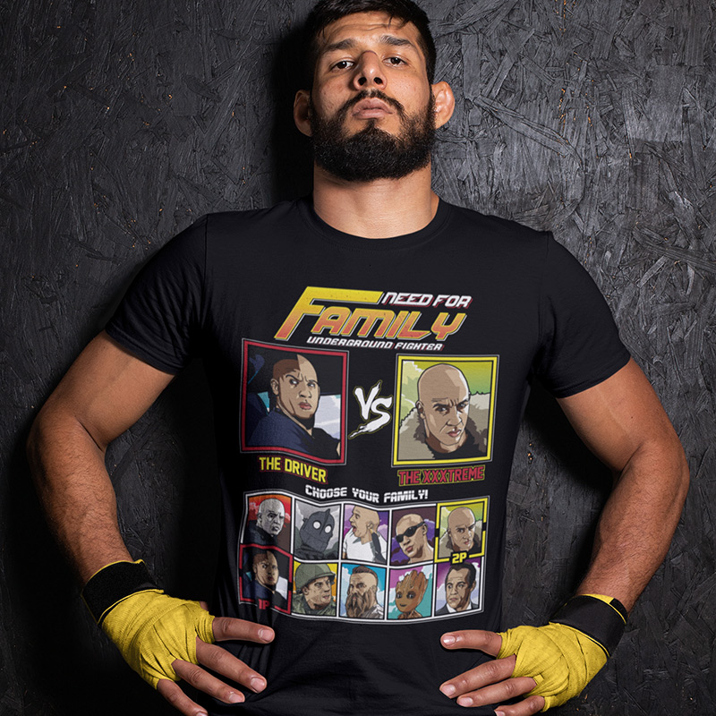 Vin Diesel Family Fighter - Fast vs Cage T-Shirt