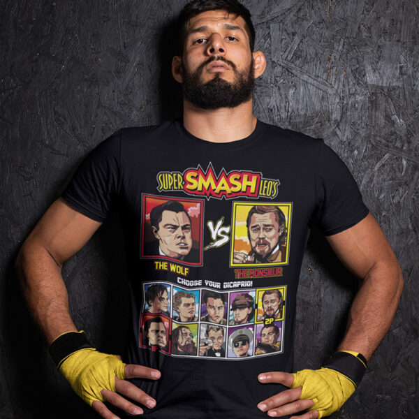 Super Smash Leos Tee - Wolf of Wallstreet vs Django