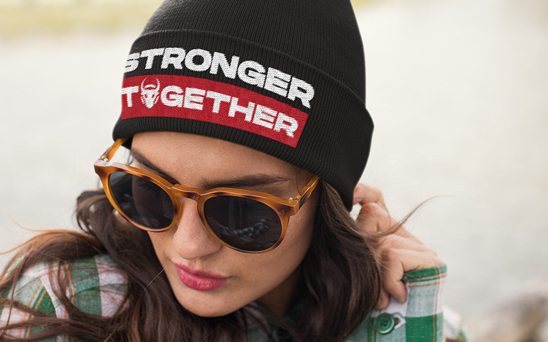 Surging Bulls Beanie Design