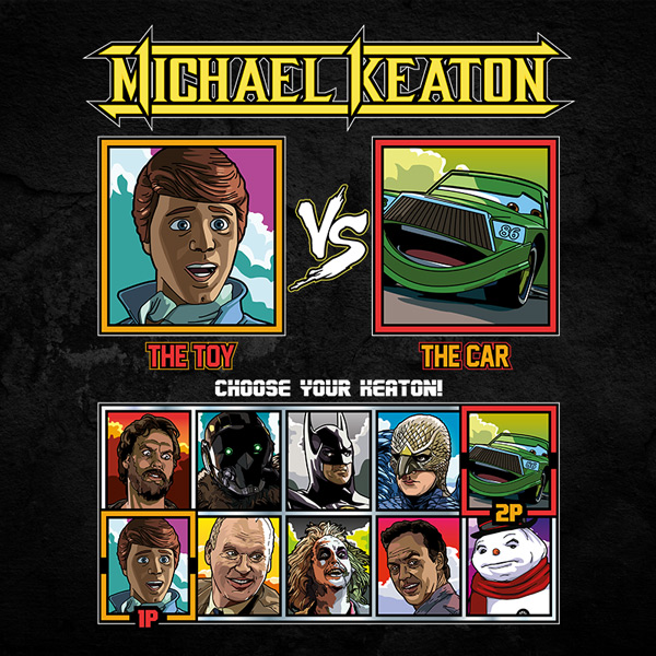 Michael Keaton Toystory vs Cars Tshirt