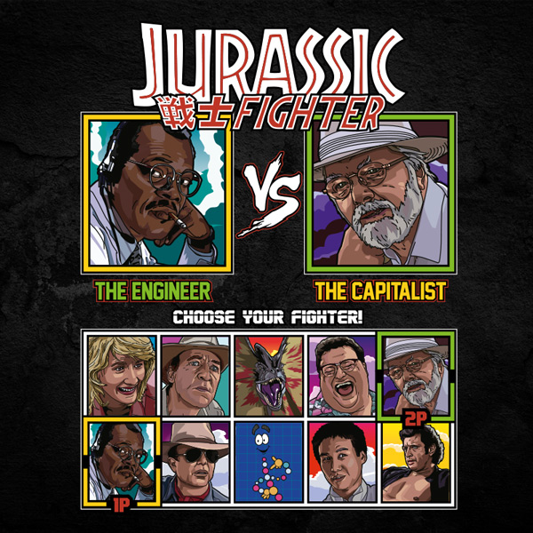 Jurassic Fighter - Ray Arnold vs John Hammond T-Shirt