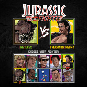 Jurassic Fighter - T.Rex vs Jeff Goldblum T-Shirt
